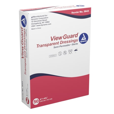 View Guard Transparent Dressings Sterile 4 X 4 3/4